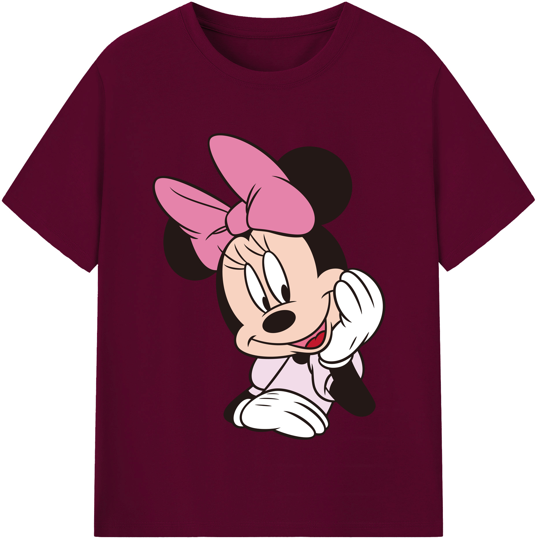 （画像用） ミッキーマウス Mickey Mouse レディースカジュアルプリントTシャツ（綿100％）